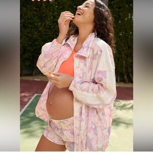 Free People FP Movement x Hatch Maternity Jacket Womens S Under The Sun Zip NEW